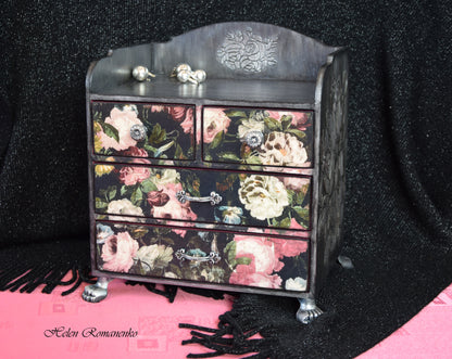 gift for her, bathroom storage, makeup organizer, apothecary cabinet, curio cabinet, drawer organizer, jewelry armoire, medicine cabinet, shabby chic, wooden jewelry box, storage cabinet, jewelry organizer, chest of drawers