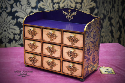 keepsake box, makeup organizer, jewelry armoire, Jewelry box, ring box, Apothecary Cabinet, wood ring box, drawer organizer, large jewelry box, storage chest, Chest of drawers, gift for her, handmade furniture