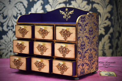 keepsake box, makeup organizer, jewelry armoire, Jewelry box, ring box, Apothecary Cabinet, wood ring box, drawer organizer, large jewelry box, storage chest, Chest of drawers, gift for her, handmade furniture