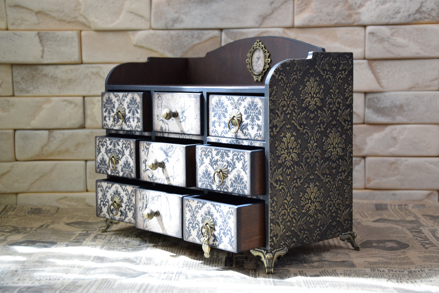 makeup organizer, gothic furniture, Halloween Decor, Witchcraft Box, ring box, Gothic Home Decor, Witch jewelry box, horror gifts, Apothecary Cabinet, jewelry storage, medicine cabinet, stash box, jewelry Organizer, Gift for Her