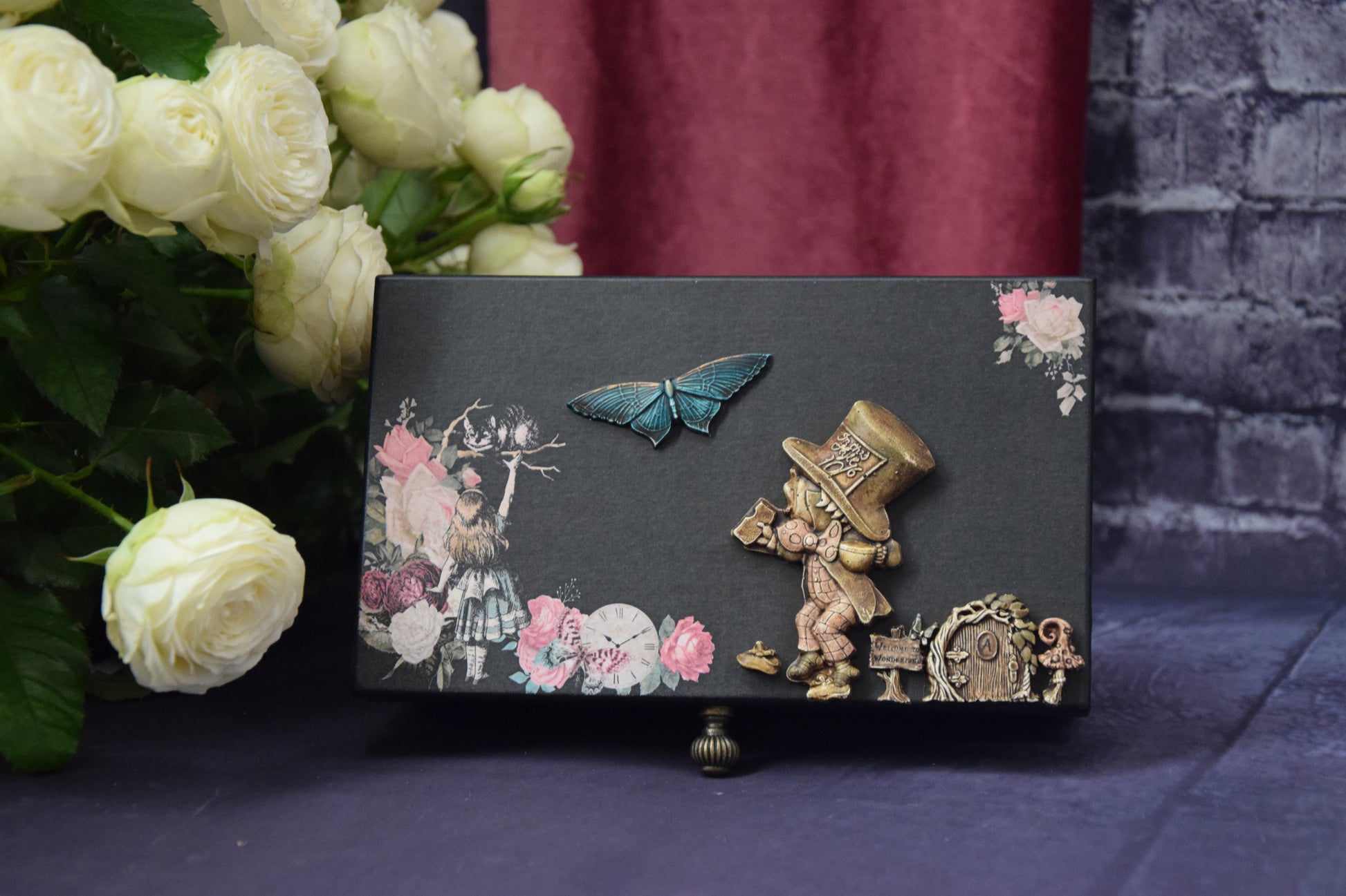 Alice in Wonderland Gifts, Decoupage Jewelry Box, Birthday Present for  Story Book Lover, Wax Melts Gift Set 