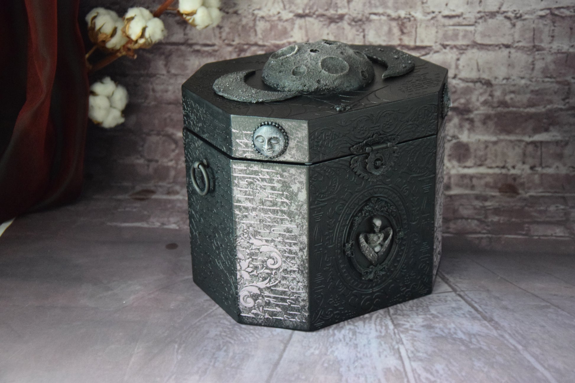 Mystery box, makeup organizer, sewing box, wooden jewelry box, Witch box, storage box, witch decor, victorian decor, gothic home decor, gifts for him, dark decor, halloween home decor, jewelry Organizer