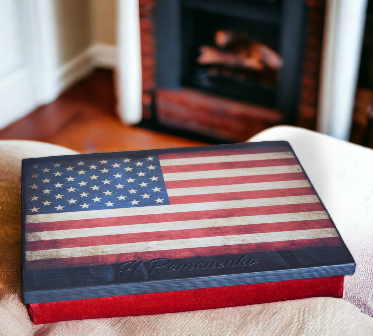 Laptop accessories, Breakfast tray, police officer gifts, Thin Blue Line, Thin red line, Thin Green line, usa flag, bed tray, trinket tray, wooden tray, catch all tray, coffee table, Laptop tray