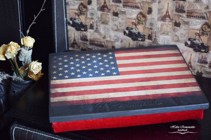 Laptop accessories, Breakfast tray, police officer gifts, Thin Blue Line, Thin red line, Thin Green line, usa flag, bed tray, trinket tray, wooden tray, catch all tray, coffee table, Laptop tray