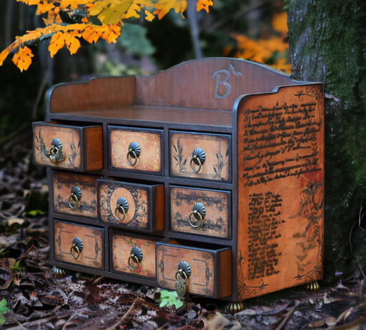 Gothic Home Decor, horror gifts, halloween decor, Apothecary Cabinet, handmade furniture, jewelry storage, jewelry organizer, chest of drawers, drawer organizer, Gift for Her, dresser with drawers, bohemian decor, bombay chest, cabinet, campaign chest, chest of drawers, curio cabinet, decorative box, drawer box, drawer organizer